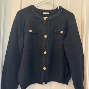 Black Cardigan Sweater